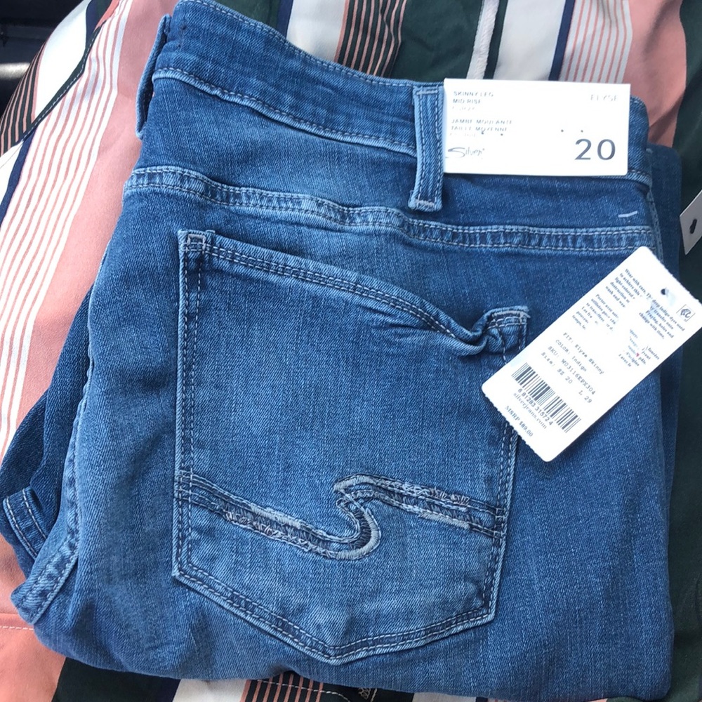 COPY - Plus size silver jeans